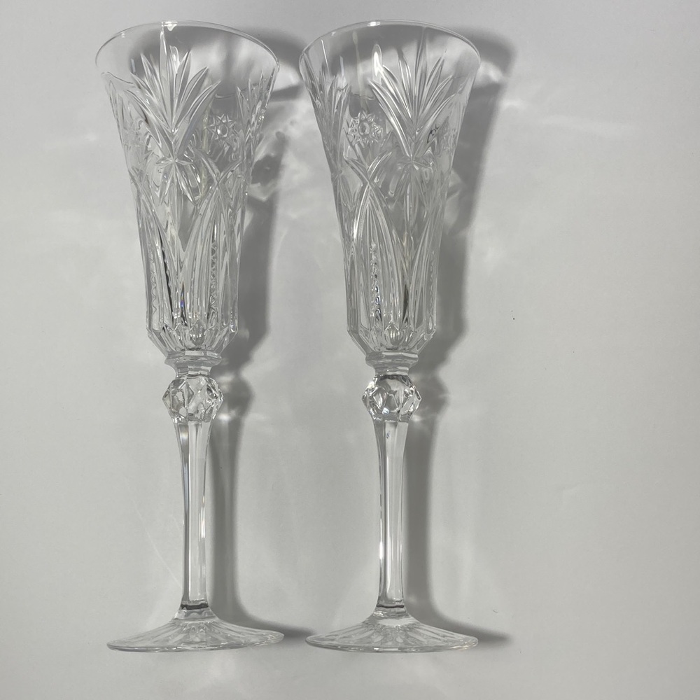 Fluted Champagne Vincennes by Cristal D'Arques - Durand set of 2